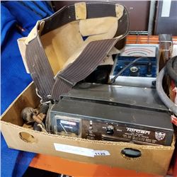 BATTERY CHARGER, TUNE UP TESTER, TORQUE WRENCH, AND TOOL BELT