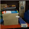 Image 1 : BOX OF LIGHT BULBS, KIDS TOYS, CANTILEVER UMBRELLA BASE