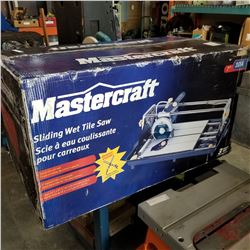 NEW IN BOX MASTERCRAFT SLIDING WET TILE SAW W/ STAND