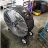 Image 1 : BLACK METAL DRUM FAN ON 2 WHEELS MADE BY POWER FIST
