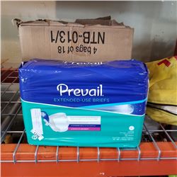 BOX OF PREVAIL SIZE LARGE EXTENDED USE BRIEFS