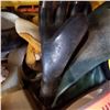 Image 2 : ORANGE AND YELLOW CRATE OF TAPE AND TAPE CUTTERS