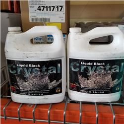 TWO 4 LITER JUGS OF LIQUID BLACK CRYSTAL PLANT NUTRIENT FERTILIZER LIQUID