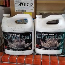 TWO 4 LITER JUGS OF LIQUID BLACK CRYSTAL PLANT NUTRIENT FERTILIZER LIQUID