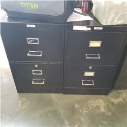 COMMANDER BLACK METAL 2 DRAWER FILING CABINET