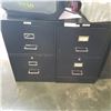 Image 1 : COMMANDER BLACK METAL 2 DRAWER FILING CABINET