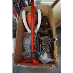 RED BIKE PUMP AND TOOLS