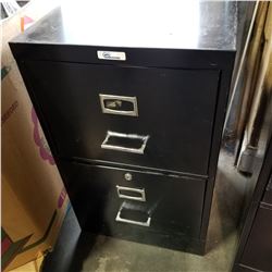 COMMANDER BLACK METAL 2 DRAWER FILING CABINET