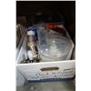 Image 1 : 2 BOXES OF KITCHEN APPLIANCES AND GLASS CAKE COVERS
