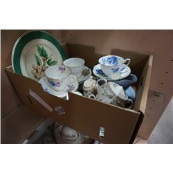 BOX OF ROYAL STAFFORD AND ROYAL ADDERLEY CHINA