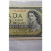 Image 4 : 1954 CANADIAN $20 BILL 1ST QUEEN ELIZABETH BILL