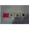 Image 1 : SET OF 3 NEWFOUNDLAND 1941 COINS 1c COPPER 5 AND 10c ,925 SILVER COINS