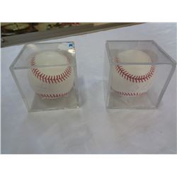 ANDRE THRONTON AND JOEL PINEIRO AUTOGRAPHED BASEBALLS W/ COA