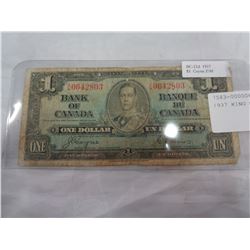 1937 KING GEORGE 1 DOLLAR BILL