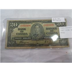 1937 KING GEORGE 20 DOLLAR BILL