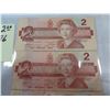 Image 2 : 4 2 DOLLAR BILLS 1986