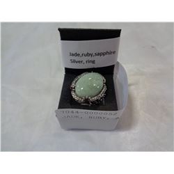 JADE, RUBY, AND SAPHIRE RING