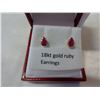 Image 3 : 18KT RUBY STUDS W/ CERTIFICATE