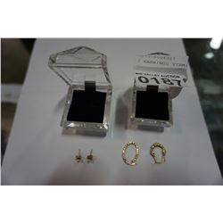 2 EARRINGS STAMPED 10K