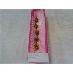 GENUINE AMBER AND SILVER BRACELET