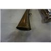 Image 2 : VINTAGE BRASS HORN AND METAL FLASHLIGHT