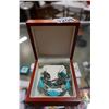 Image 1 : AQUAMARINE WATCH EARRINGS AND BRACELET