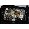 Image 3 : TRAY OF WATCH PARTS AND JEWELRY