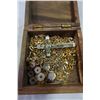 Image 3 : 2 WOOD JEWELRY BOXES WITH CONTENTS