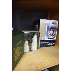 CHRISTMAS COOKIE JAR AND SNOWBABIES NEW
