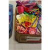 Image 2 : 2 TOTES AND BOX OF BARBIE FURNITURE AND ACCESSORIES