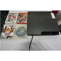 PS3 SLIM W/ 4 GAMES