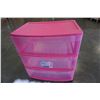 Image 3 : 3 DRAWER PINK ORGANIZER AND WHITE SHEEP SKIN RUG