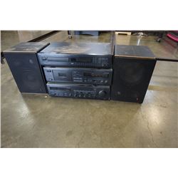 YAMAHA RECEIVER, CD PLAYER AND TAPE DECK