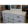 Image 2 : WHITE 7 DRAWER DRESSER W/ MIRROR