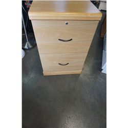 OAK 2 DRAWER FILING CABINET