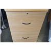 Image 2 : OAK 2 DRAWER FILING CABINET