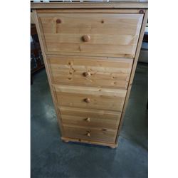 PINE 5 DRAWER HIGHBOY DRESSER