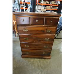 5 DRAWER WALNUT HIGHBOY DRESSER