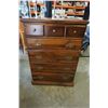 Image 1 : 5 DRAWER WALNUT HIGHBOY DRESSER