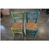 Image 1 : 2 RUSH SEAT KIDS CHAIRS