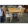 Image 1 : DINING TABLE W/ JACKKNIFE LEAF AND 4 CHAIRS