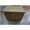 Image 3 : 2 BRASS OVER WOOD MAGAZINE RACKS AND BRASS OVER WOOD FIRE BOX