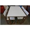 Image 1 : MODERN WHITE DINING TABLE W/ 4 CHAIRS