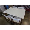 Image 2 : MODERN WHITE DINING TABLE W/ 4 CHAIRS