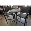 Image 1 : 3PC BISTRO SET, MOSAIC TOP