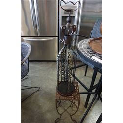 METAL WINE RACK AND ENDTABLE