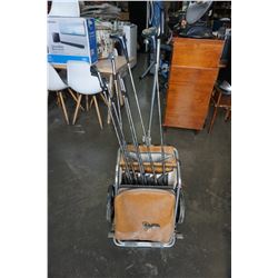 1950 RIVIERA DELUXE GOLF CLUB CADDY W/ CLUBS