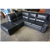 Image 1 : BLACK LEATHER SECTIONAL