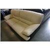 Image 3 : BEIGE AND BLACK LEATHER SOFA