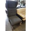 Image 1 : GREY BUTTON BACK TALL BACK CHAIR